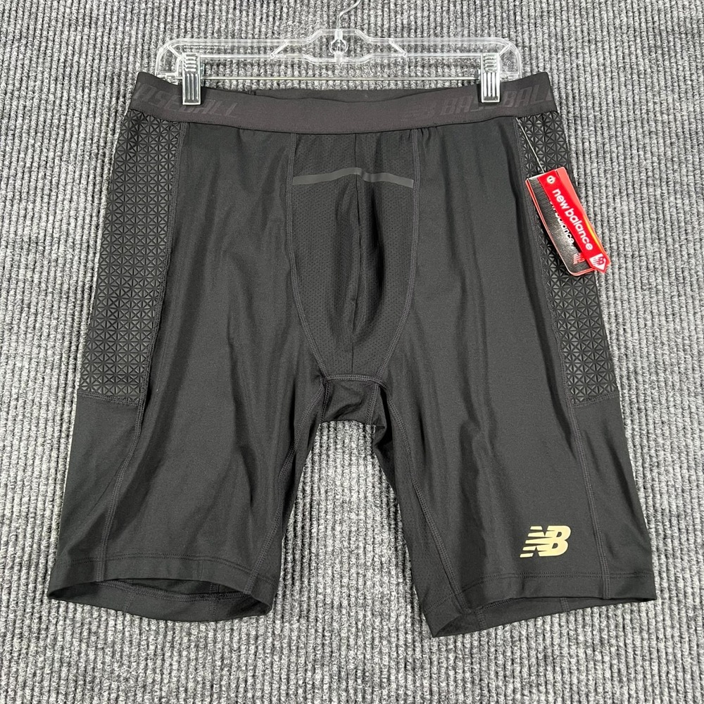 New Balance Sliding Shorts Mens Size XL Extra Large Black Workout Sports New
